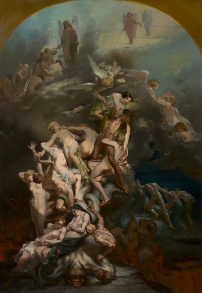 Heaven and Hell, c. 1850 by Octave Tassaert