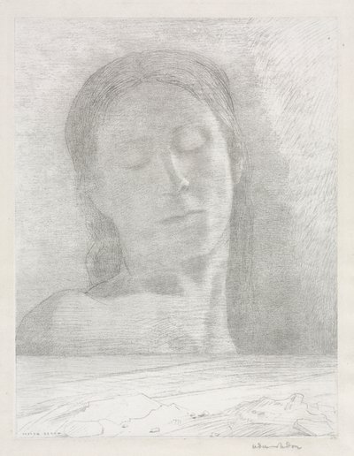 Closed Eyes by Odilon Redon