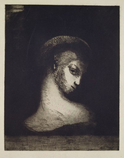 Female Head by Odilon Redon