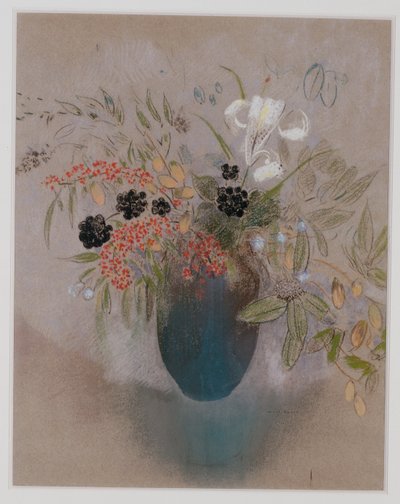 Flowers in a Vase by Odilon Redon
