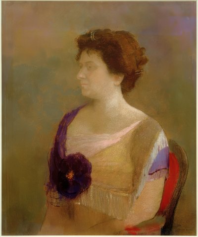 Woman with Flower at the Bodice by Odilon Redon