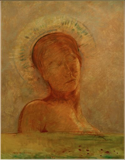 In Heaven (Closed Eyes) by Odilon Redon