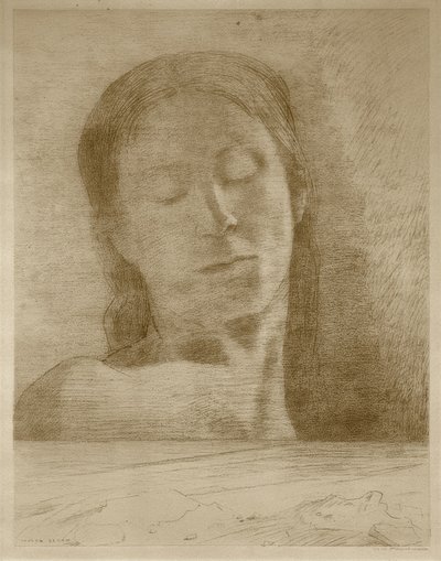 Closed Eyes by Odilon Redon