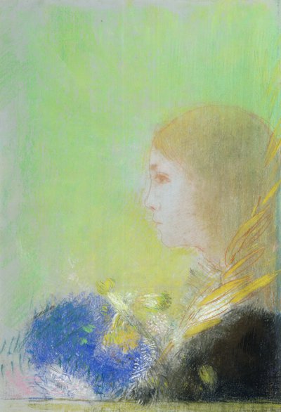 Profile of a Young Girl by Odilon Redon