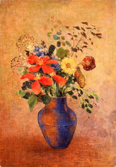 The Blue Vase by Odilon Redon