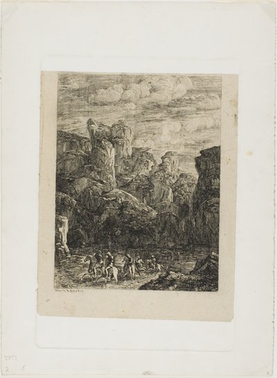 The Ford: Landscape with Horsemen by Odilon Redon