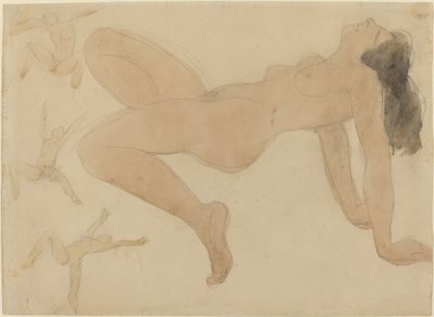 Studies of Nude Dancers by Odilon Roche