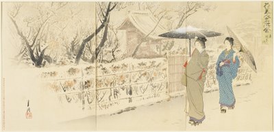 Garyo-bai Plum in Kameido, December 1895 by Ogata Gekko