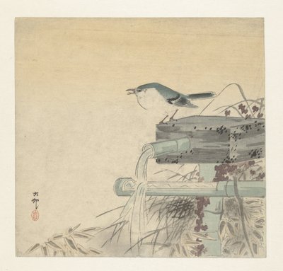 Blue Nightingale by Ohara Koson