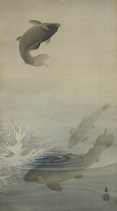 Carps by Ohara Koson