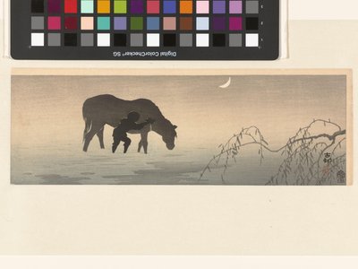 Man and horse by Ohara Koson