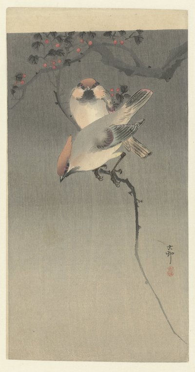 Waxwings by Ohara Koson