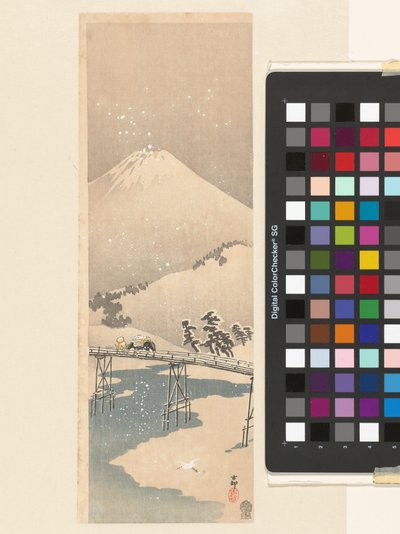 Snow Landscape with Mount Fuji by Ohara Koson