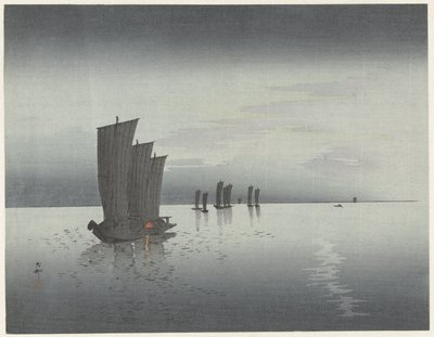 Fishing Boats by Ohara Koson