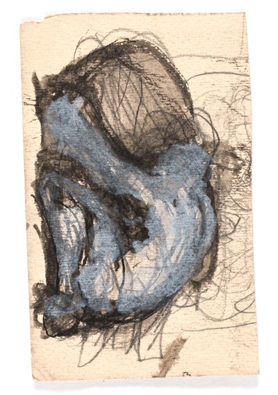 Study of a Kneeling, Bent-Over Figure by Oluf Hartmann