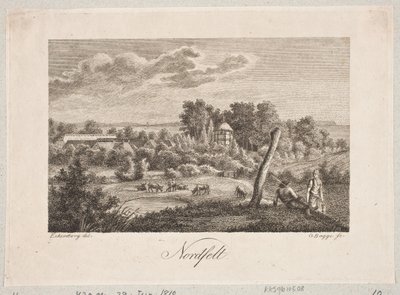 Landscape by Nordfelt by Oluf Olufsen Bagge