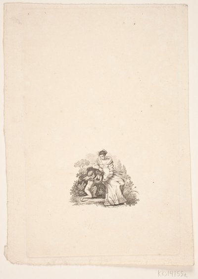 Seated Lady and Cupid by Oluf Olufsen Bagge