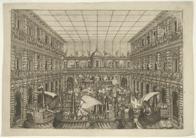 Naumachia in the Courtyard of Palazzo Pitti by Orazio Scarabelli
