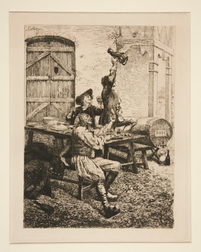 Country Scene: The Drinkers by Oreste Cortazzo
