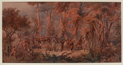 Naval Brigade Marching into Mansuh, 1873 by Orlando Norie