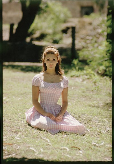 Christine Kaufmann on the grass by Orlando Suero