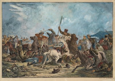 Battle between the Kirghiz and Cossacks by Orlowski
