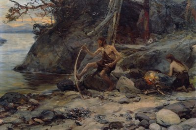 Stone Age People by Oscar Arnold Wergeland