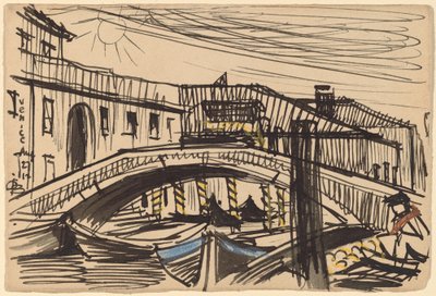 Venice, Boats by Oscar F. Bluemner