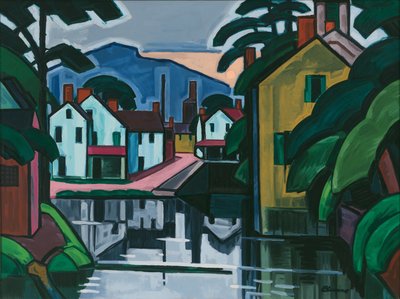 Old Canal Port by Oscar Florianus Bluemner