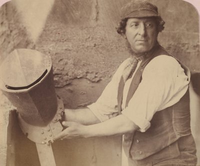Man with Helmet by Oscar Gustav Rejlander