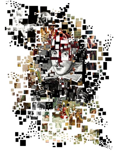 Collage of William Shakespeare by Oscar Vila Nieto