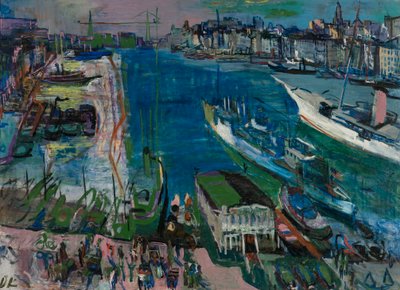 The Harbor of Marseilles II by Oskar Kokoschka