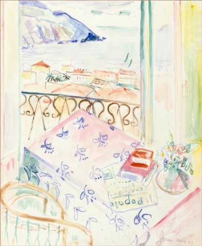 Balcony Room with View of Positano by Oskar Moll
