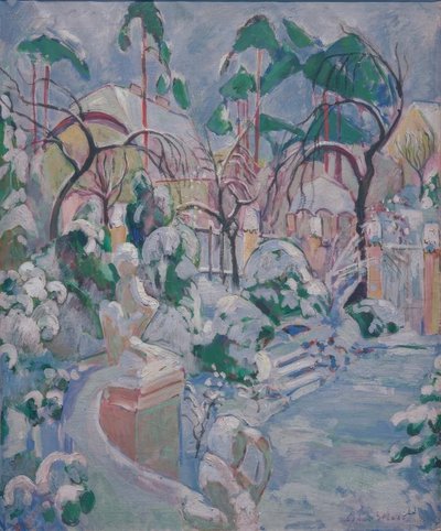 Garden in the Snow by Oskar Moll