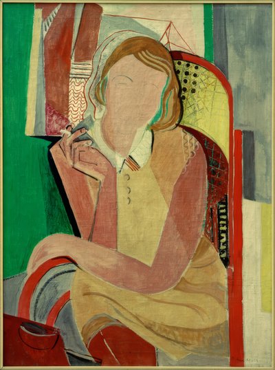 Inge III, with Cigarette and Cane Chair by Oskar Moll