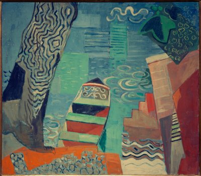 Boat on the Lake by Oskar Moll