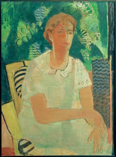 Portrait of Lita Outdoors by Oskar Moll