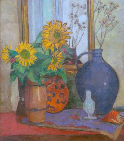 Sunflower with Matisse Bowl by Oskar Moll