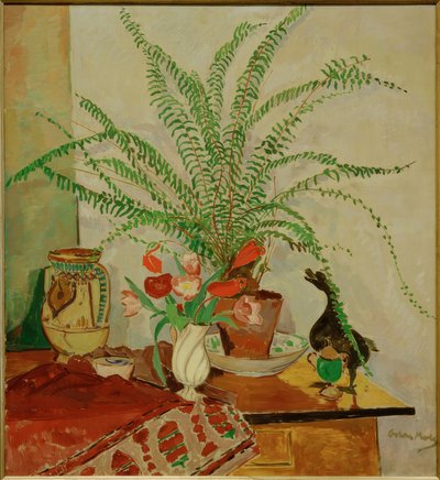 Still Life with Leaf Plant by Oskar Moll