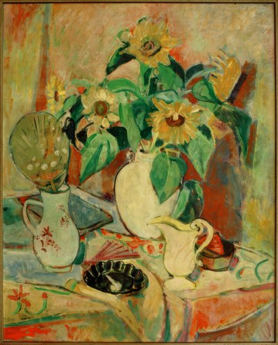 Still Life with Sunflowers by Oskar Moll