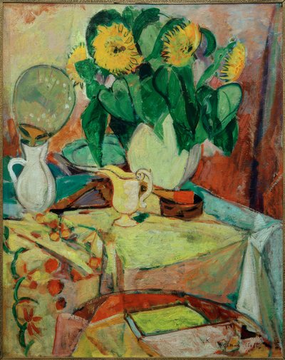 Still Life with Sunflowers by Oskar Moll