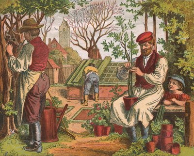 Gardening by Oskar Pletsch