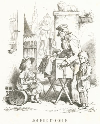 Organ player by Oskar Pletsch