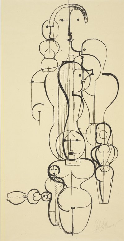 Figural Plan K 1 by Oskar Schlemmer