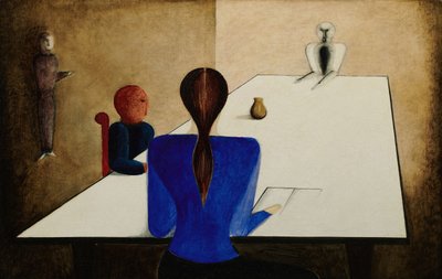 Group at Table by Oskar Schlemmer