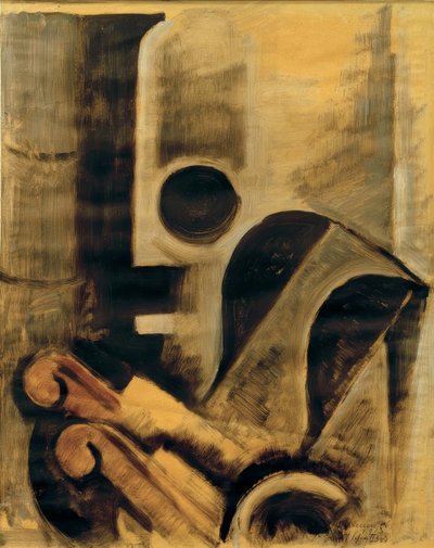 Stove and Armchair III by Oskar Schlemmer