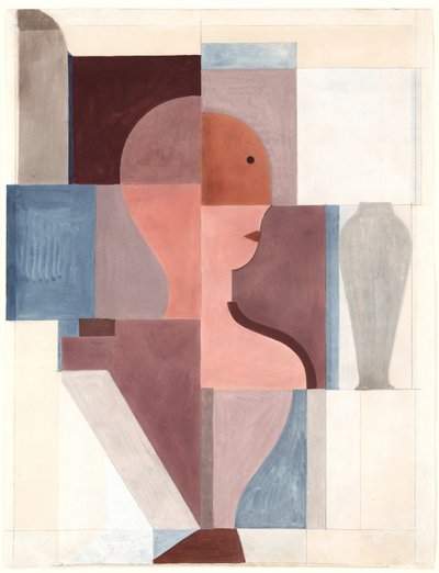 Split Half Figure to the Right, 1923 by Oskar Schlemmer