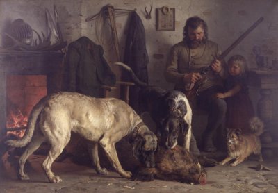 After the Boar Hunt by Otto Bache