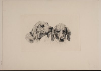 Two Dog Heads by Otto Bache