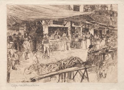 Old Market, Florence by Otto H. Bacher